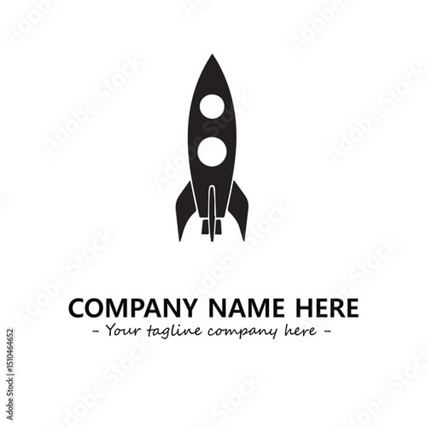 Obraz Rocket silhouette logo company design vector illustration