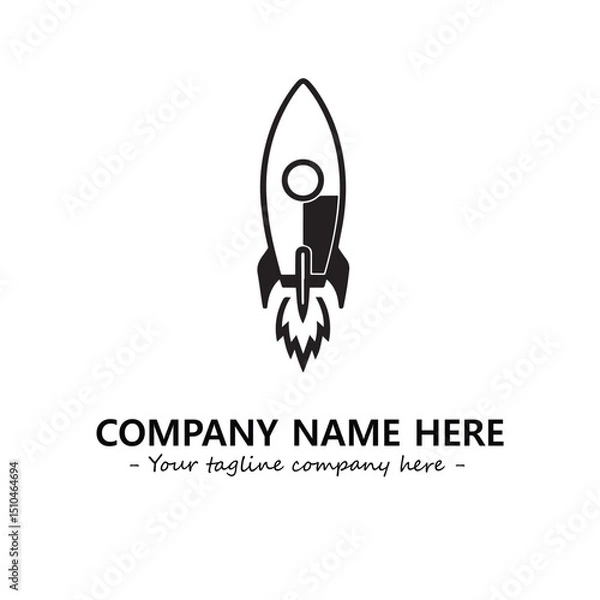 Obraz Rocket silhouette logo company design vector illustration