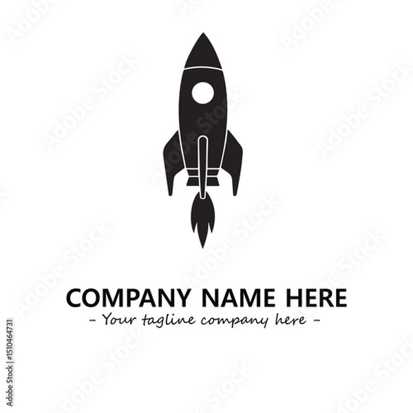 Obraz Rocket silhouette logo company design vector illustration