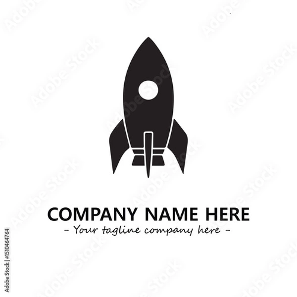 Obraz Rocket silhouette logo company design vector illustration