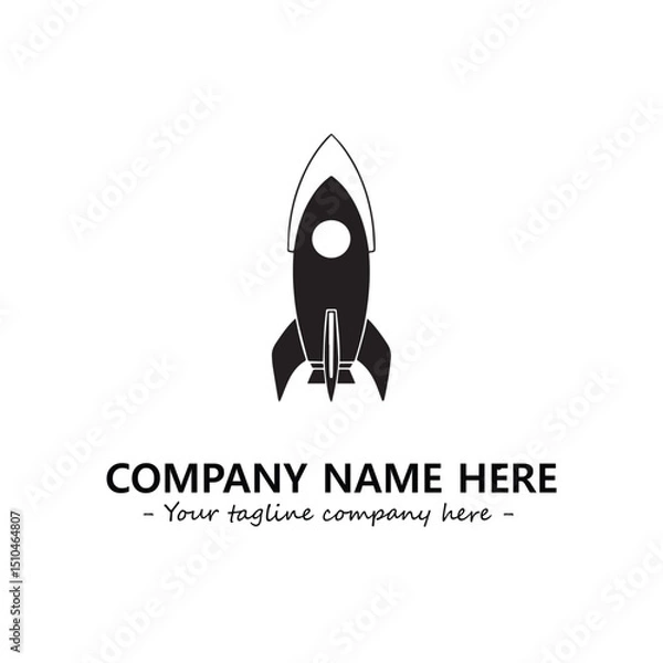Obraz Rocket silhouette logo company design vector illustration