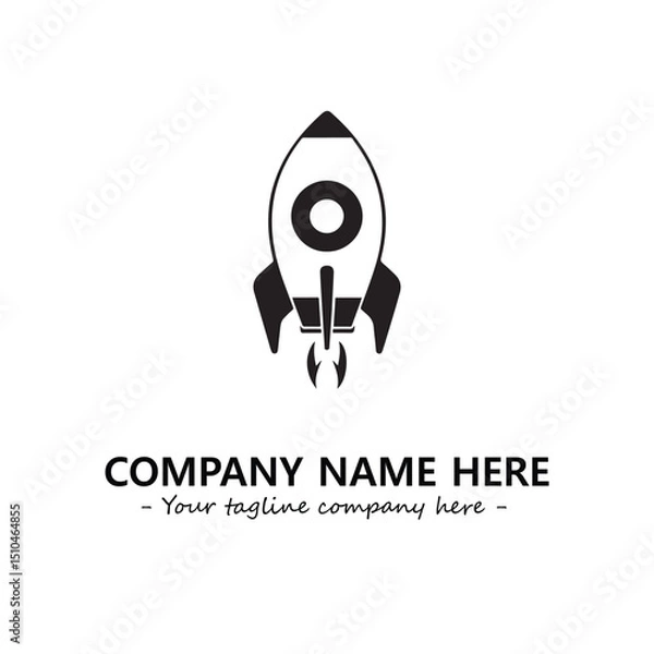 Obraz Rocket silhouette logo company design vector illustration