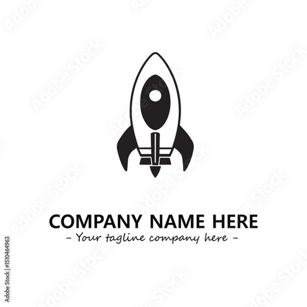 Obraz Rocket silhouette logo company design vector illustration