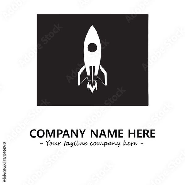Obraz Rocket silhouette logo company design vector illustration
