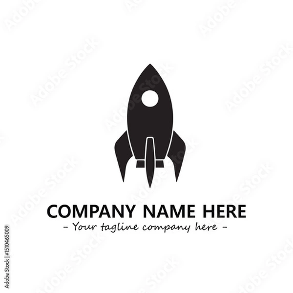 Obraz Rocket silhouette logo company design vector illustration