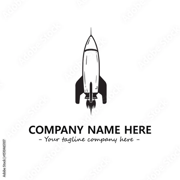 Obraz Rocket silhouette logo company design vector illustration