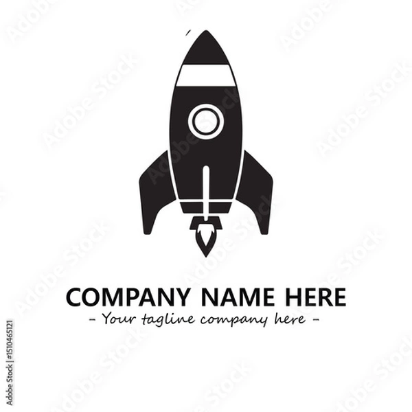 Obraz Rocket silhouette logo company design vector illustration