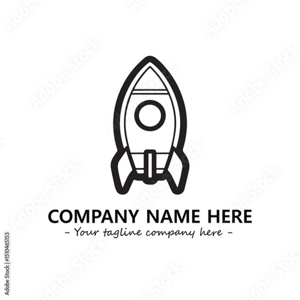 Obraz Rocket silhouette logo company design vector illustration