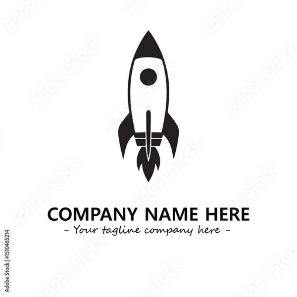 Obraz Rocket silhouette logo company design vector illustration