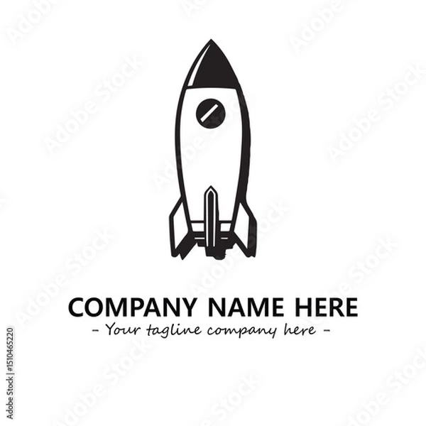 Obraz Rocket silhouette logo company design vector illustration