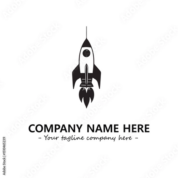 Obraz Rocket silhouette logo company design vector illustration