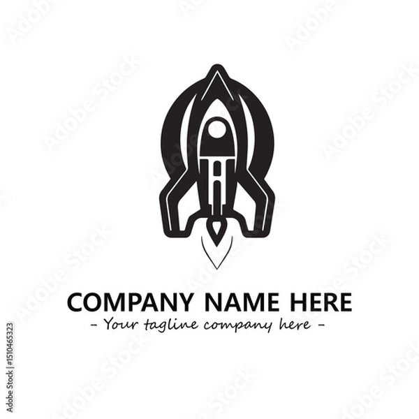 Obraz Rocket silhouette logo company design vector illustration