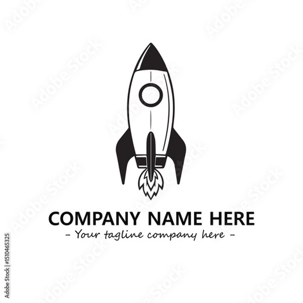 Obraz Rocket silhouette logo company design vector illustration