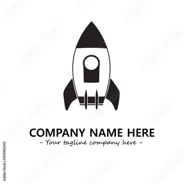 Obraz Rocket silhouette logo company design vector illustration