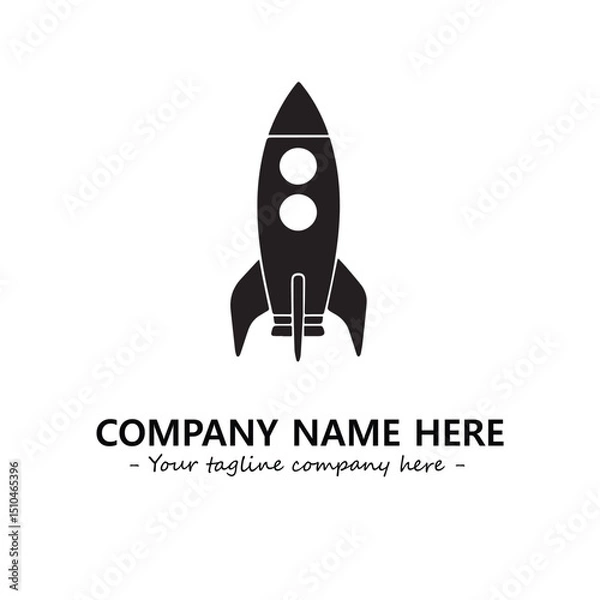Obraz Rocket silhouette logo company design vector illustration