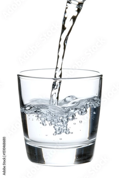 Fototapeta water splashing from glass isolated on white background. Ai Generated Images