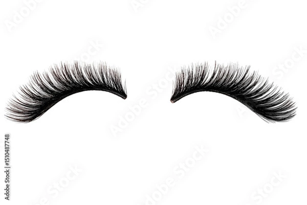 Fototapeta Black Eyebrows and Eyelashes Permanent Make Up and Tattooing Concept for Beauty Cosmetic Salon. Vector illustration of Makeup. Ai Generated Images