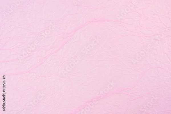 Obraz Pink crumpled paper texture as background.