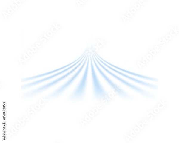 Fototapeta PNG conditioner stream with fresh air and chill breeze in isolated white background, filtration system effect and cooling cleaner flow for air conditioner and dynamic water PNG design.