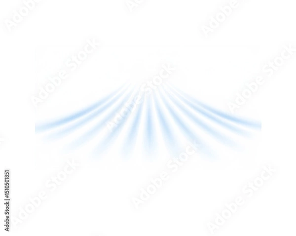 Fototapeta PNG conditioner stream with fresh air and chill breeze in isolated white background, filtration system effect and cooling cleaner flow for air conditioner and dynamic water PNG design.