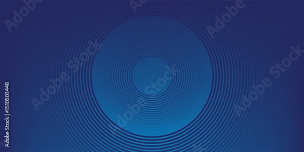 Obraz Bright blue dynamic abstract vector background with diagonal lines. 3d cover of business presentation banner for sale event night party. Fast moving soft circle wave line stripe decoration