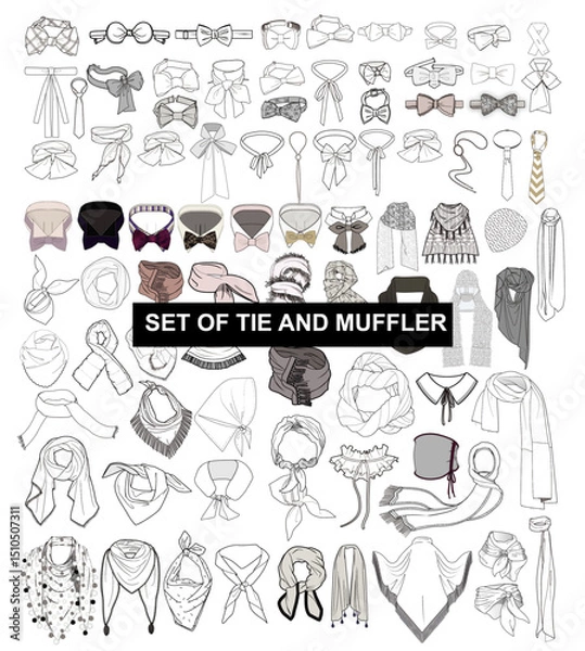 Fototapeta Tie and muffler