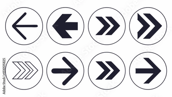 Fototapeta Vector Arrow Elements Designed for Navigation and Flow