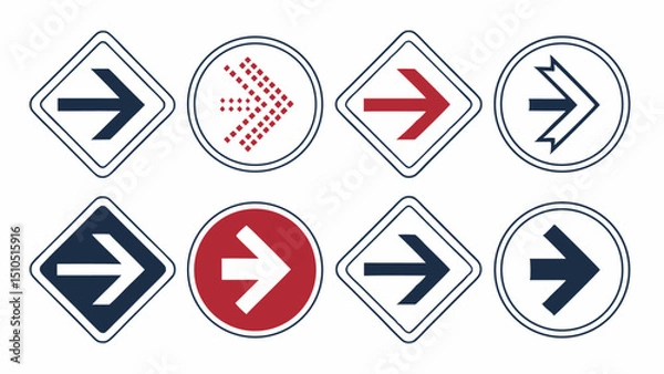 Fototapeta Simple Arrow Vector Icons for Clean User Interfaces