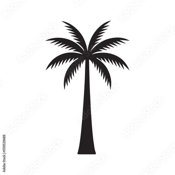 Fototapeta Minimalist Palm Tree Silhouette Vector Art