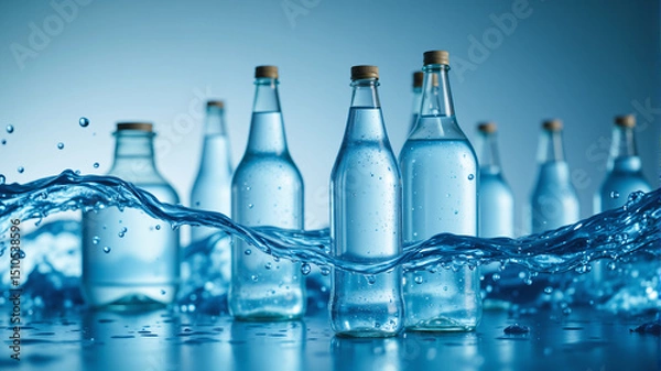 Fototapeta Refreshing Bottled Water Pure Hydration for Every Occasion