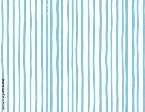 Obraz HandDrawn Light Blue Vertical Stripes on White Background Imperfect Lines
