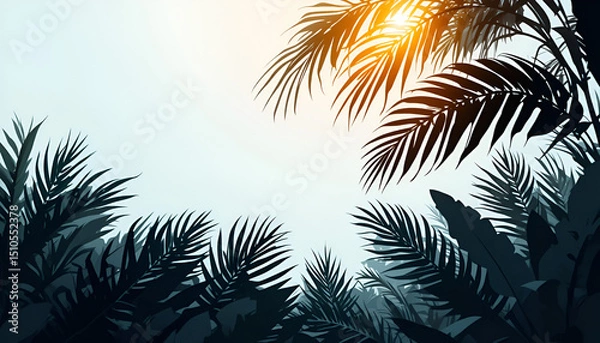 Obraz palm tree in the sun