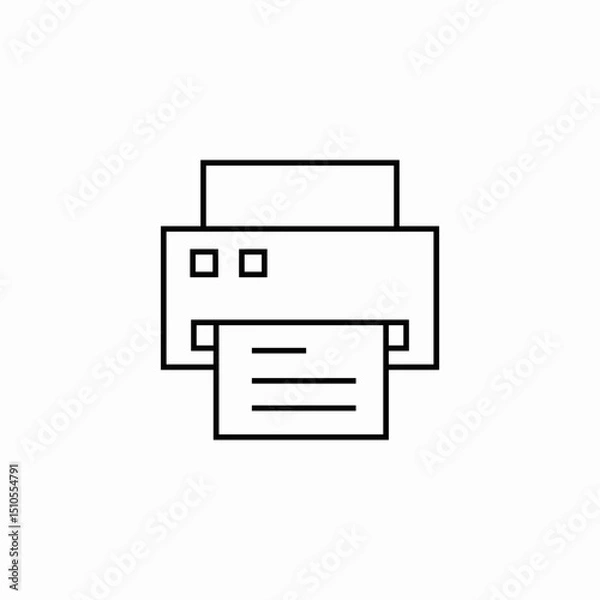 Fototapeta printer machine icon sign vector