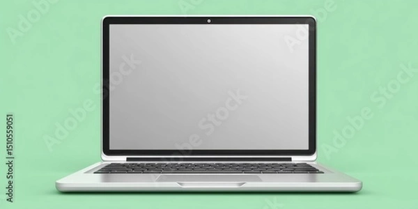 Fototapeta a minimalist icon of a laptop with subtle shadows and clean lines