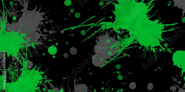 Fototapeta Colorful painted background. Splatter Brush Stroke Surface. Watercolor Endless. Incredible modern design.  Colorful particles, abstract graphics. Bright watercolor stains on a dark.