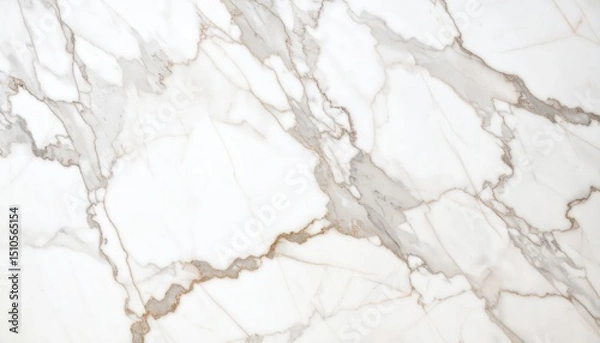 Obraz Luxurious White Marble Texture with Delicate Gold Veins Elegant Stone Surface