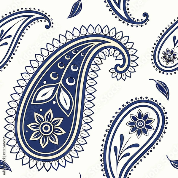 Obraz paisley floral pattern 