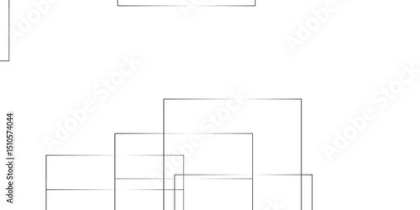 Fototapeta Modern abstract pattern design. Vector for presentation. Geometric white background with gray rectangle shape strokes lines pattern texture. 