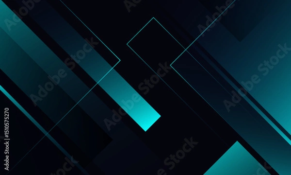 Fototapeta Abstract blue background with lines. Vector illustration