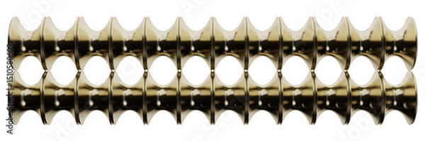 Fototapeta Abstract Gold Wave Pattern – Seamless 3D Transparent Design with Elegant Symmetry