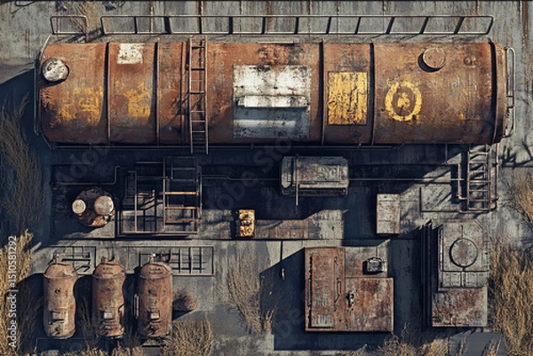 Obraz Grime and rust combo for grunge layout