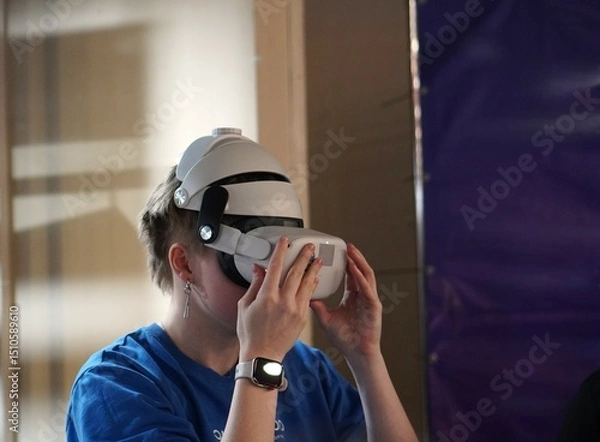 Obraz Child Engaging in an Exciting Virtual Reality Experience