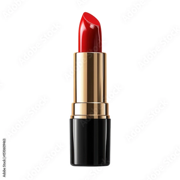 Fototapeta A bold red lipstick a symbol of confidence glamour and timeless beauty on on transparent background