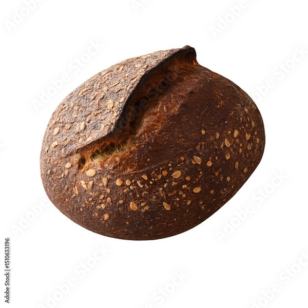 Obraz Artisan bread loaf baked with a crispy crust and nutty flavor from a local bakery