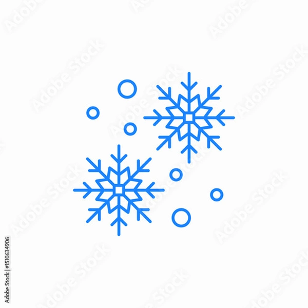 Obraz snowflake snow fall icon sign vector