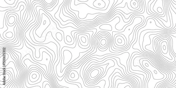 Fototapeta Topographic map background geographic line map with elevation assignments. Modern design with White background with topographic wavy pattern design.paper texture Imitation of a geographical map shades