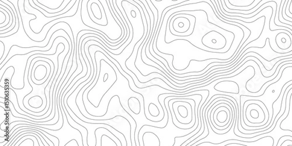 Obraz Topographic map background geographic line map with elevation assignments. Modern design with White background with topographic wavy pattern design.paper texture Imitation of a geographical map shades