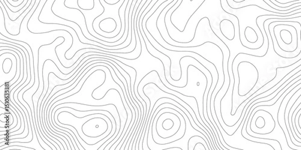 Fototapeta Topographic map background geographic line map with elevation assignments. Modern design with White background with topographic wavy pattern design.paper texture Imitation of a geographical map shades