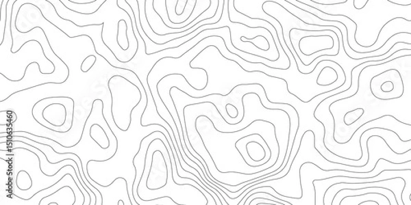 Fototapeta Topographic map background geographic line map with elevation assignments. Modern design with White background with topographic wavy pattern design.paper texture Imitation of a geographical map shades