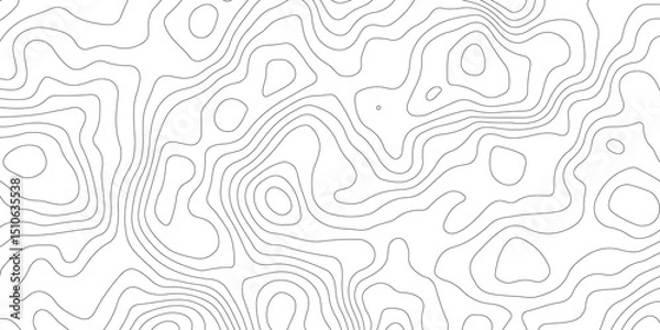 Fototapeta Topographic map background geographic line map with elevation assignments. Modern design with White background with topographic wavy pattern design.paper texture Imitation of a geographical map shades